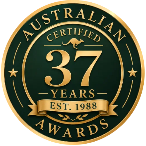 Australian Certified — 37 years, established 1988